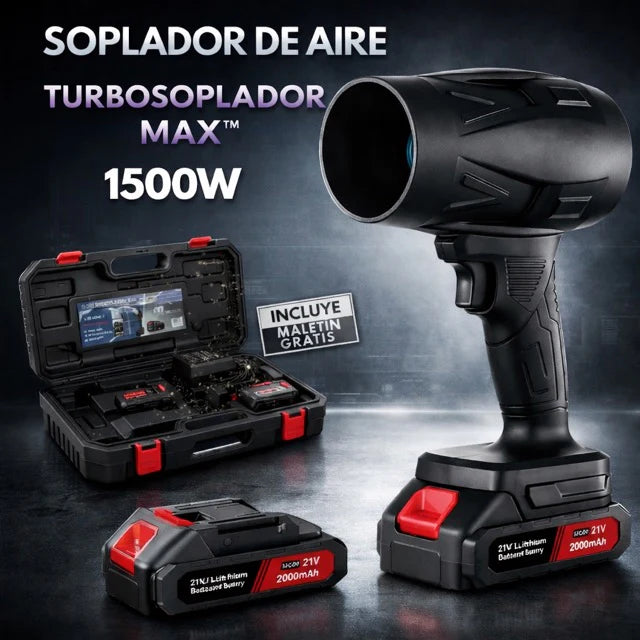TurboSoplador MAX™ + Maletín y 2 Baterías GRATIS